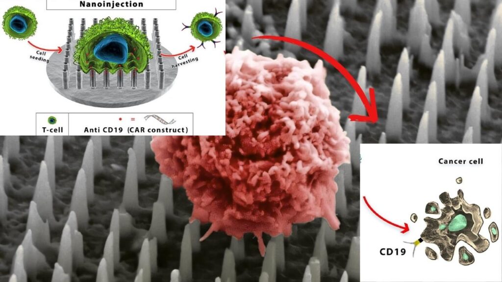 Tiny Nanoneedle Cancer-Detection Patch