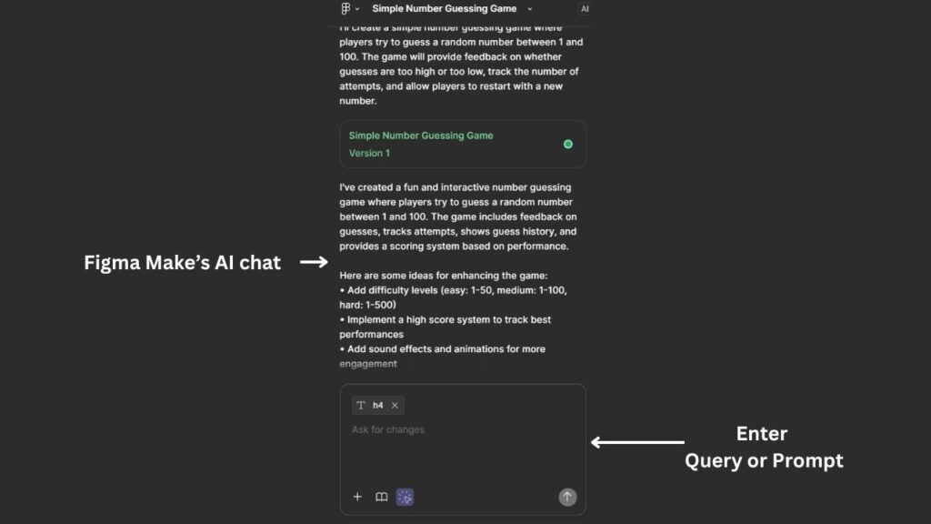 Figma Make’s AI chat 