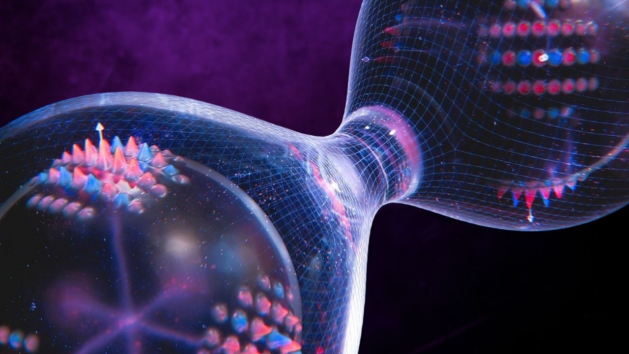 Entangling Vibrations Inside a Single Atom