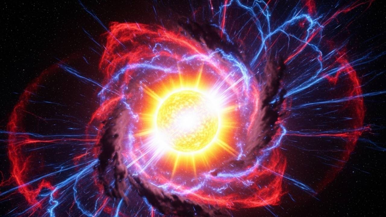 Newborn Star Triggers Explosion