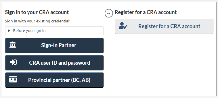 CRA My Account